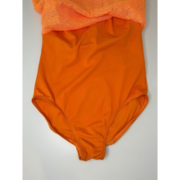 Revolution Dancewear Play That Song RC25762 Neon Orange Sequin Dress L Halloween - Picture 7 of 14
